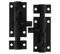 NAMOARLY 2pcs Black Aluminum Alloy Slide Bolt Gate Latch Strong Metal Door Latch Locks for Security Sliding Doors Providing Safer Living Environment Suitable for Bathrooms and Toilets