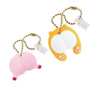 NAMOARLY 2pcs Cartoon Animal Dust Plug Charms for Cute Charging Port Protector Easy to Install Phone Plug Cover Stylish Dog Pig Design Dust Water