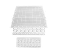 NAMOARLY 2pcs Chess Piece and Chess Board Silicone Mould Set for DIY Crafts, Long Serving Life, Not Easy to Break or Deform, for Creative Handmade Crafts and Resin Casting