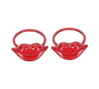 NAMOARLY 2pcs Creative Red Lip Shaped Napkin Rings High Grade Material Napkin Decor Accessories for Valentine's Day Table Setting Elegant and Unique Dining Buckles