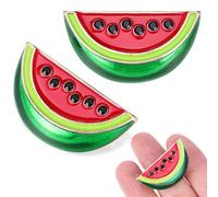 NAMOARLY 2pcs Cute Watermelon Brooch Pin Set Alloy Fruit Pin Badges with Reusable Design for Fixing Scarf for Birthday Party and Casual Occasions Stylish Cartoon Watermelon-shaped Cute