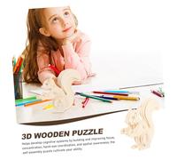 NAMOARLY 2pcs DIY Wooden Animal Puzzle Squirrel Jigsaw Lightweight Educational Puzzle for Interaction Gift for Birthday Christmas
