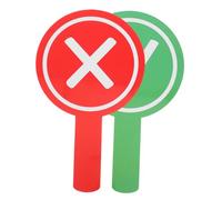 NAMOARLY 2pcs Double Sided School Voting Paddles Quick Response Classroom Participation Boards with Red Green Colors Plastic for Teacher Student Interaction