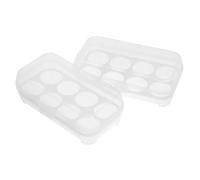 NAMOARLY 2pcs Egg Holder for Camping Plastic Egg Tray Lid Portable Storage Container Organizer for Refrigerator Stackable Deviled Platter