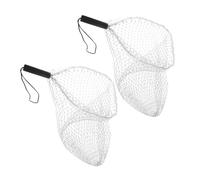 NAMOARLY 2Pcs Fishing Net with Handle Portable Freshwater Fishing Gear Damage Resistant Maintenance Precision Design for Trout Bass for Adults