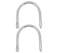 NAMOARLY 2pcs Flexible Gooseneck Arm 300mm Metal Hose with Inner Outer Threaded Spotlight Extension for DIY Light Accessories and Adjustable Industrial Support