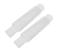 NAMOARLY 2pcs Flexible Wash Basin Drain Pipe with External Threading Technology, White Pp Plastic Tubing for Bathroom and Public Facilities, Versatile Under Basin Drain Extension Tube