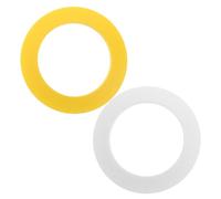 NAMOARLY 2pcs Golf Practice Aid Putting Training Aid Silicone White Yellow Portable Flexible Placement for Golfers the Road Outdoors