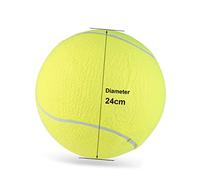 NAMOARLY 2pcs Inflatable Tennis Large Rubber Pet Toy with Gas for Outdoor and Signature Practice Soft for Comfort