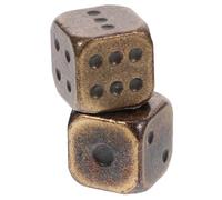NAMOARLY 2pcs Metal Number Dice Vintage Style Rounded Edge Game Props for Parties Family Gatherings Board Games Fun Party Favor for Laughter Joy