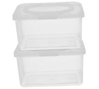 NAMOARLY 2pcs Refillable Baby Wipe Dispenser Box Lid for Travel and Home Use, Portable Pp Plastic Wipes Holder Case Dustproof for Diaper Bag and Nursery