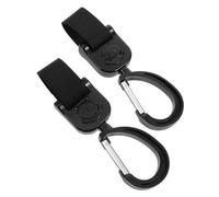 NAMOARLY 2pcs Rotating Stroller Hooks Hanging Bag Hooks for Stroller Diaper Bag Use at Supermarket Outdoor Travel