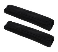 NAMOARLY 2Pcs Stroller Armrest Handle Cover with Hook and Loop Closure, Black Stroller Handle Sleeve Cushion, Pram Handlebar Protective Grip for Winter Use