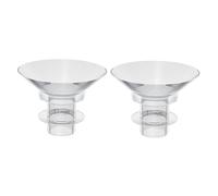 NAMOARLY 2Pcs Washable Silicone Flange Inserts for Breast Pump Parts Flexible Inserts Compatible with Wearable and Electric Pumps Safe Smooth Surface