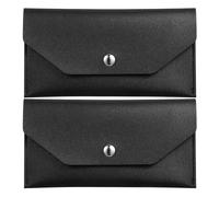 NAMOARLY 2pcs Women’s Long PU Leather Cash Envelope Wallet, Reusable Budget Organizer, Vintage Clutch Pouch for Financial Budgeting and Travel
