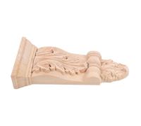 NAMOARLY 2pcs Wood Carved Corbels European Style Decorative Wooden Trim Shelf Brackets with Easy Installation for Home Decor and Architectural Renovations in Khaki