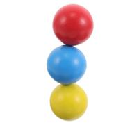 NAMOARLY 3 Pcs Wooden Croquet Balls for Round Wood Balls in Red Yellow Blue Playground for Outdoor Family Lawn Games Enhances Hand Eye Coordination and Motor Skills