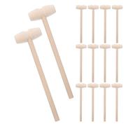 NAMOARLY 30PCS Mini Wooden Mallet Hammer Set for - Small Natural Wood Mallet for Chocolate Breaking and Crab Cracking - Portable ’s Educational Hammering Tool