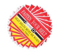 NAMOARLY 30pcs Safety Reminder Sticker Fasten Your Stickers Copper Material Red Bright Colors Easy to Install for Passengers in Taxis on The Road
