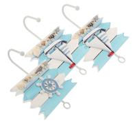 NAMOARLY 3pcs Creative Beach Hut Wall Hooks in Mediterranean Style, Iron Material for Hanging Coat and Keys, Unique Seaside Towel Hooks for Party and Gift the Wall Art