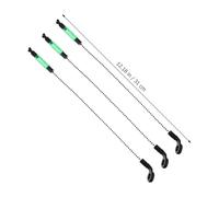 NAMOARLY 3pcs Iron Fishing Alarm Portable Bite Indicators with Green Covers Fishing Accessories for Day and Night Use Practical Warning Reminder