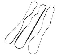 NAMOARLY 3pcs Turntable Belt Drive Belt Rubber Low Noise Easy to Use Replacement for Belt-driven Turntable and Cassette Tape Machine Black Recorder Accessory