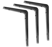 NAMOARLY 3pcs Wall Corner Shelf Shelf Brackets for Storage Iron and Solid Wood Support with Electroplating Coating for Bathrooms and Backyards