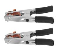 NAMOARLY 3pcs Welding Ground Clamp with Strong Clamping Force and Stable Connection, Iron and Copper Material, Silver Electroplated Earth Bonding Clip for Challenging Welding Environments