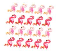 NAMOARLY 40Pcs Resin Miniature Flamingo Models DIY Phone Case Charms for Creative Flamingo Shape Decoration Durable Pink and Red Resin Accessories
