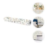 NAMOARLY 45cm x 3m Waterproof Self Adhesive Peel and Stick Wallpaper Fern Leaf Floral Design Removable Sticky Paper for Cabinets Bathroom Wall Decoration