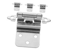 NAMOARLY 4pcs 1.5mm White Nickel Insert Cabinet Hinges Self Closing Flush Mount Kitchen Cupboard and Wardrobe Door Hinges Furniture Hardware