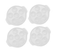 NAMOARLY 4pcs Ceramic Escargot Plate Snail Dish Baking Pan French Styled Serving Dish for Dinner Parties Family Gatherings