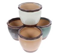 NAMOARLY 4pcs Ceramic Succulent Planting Container for Cacti and Succulents