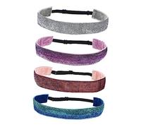 NAMOARLY 4pcs Elastic Boys and Girls Sports Headband Wide Headbands for Boys Girls Decorative Hairband for Yoga Exercise
