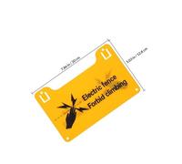 NAMOARLY 4pcs Electric Fence Warning Signs with Bright Yellow Pvc Material and Rounded Corners, High Voltage Safety Boards for Mounting on Gates and Electric Fence Posts