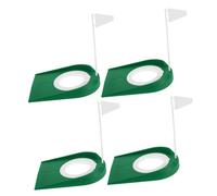 NAMOARLY 4pcs Golf Putting Disc Practice Removable Plastic Hole Cups and Portable Flag for Indoor Putting Golf Training Tool for Boys and Girls and Outdoor Use Includes Equipment