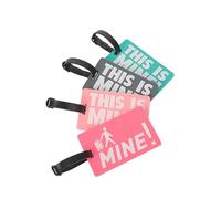 NAMOARLY 4pcs Luggage Name Tags for Backpacks and Suitcases with Quick Bag Recognition, PVC Letter Design for Distinctive Identification, for Business Trips and Family Travel