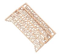NAMOARLY 4pcs Miniature Wood Applique Onlays for Dollhouse Furniture Traditional Chinese Corner Molding Decorations Unfinished DIY Furniture Models for Tiny House Scenes Educational Craft