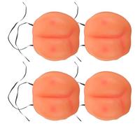 NAMOARLY 4pcs Prank Set Fake Buttocks Props, Soft Lightweight Cosplay Bum for Halloween and April Fool’s Day, Realistic Funny Fake Butt Practical Joke for Party