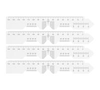 NAMOARLY 4pcs Pvc Optical Pupillary Distance Rulers for Eyeglasses, Accurate Pupil Distance Measuring Tool, Versatile and Lightweight Measurement Tool for On-the-go Eye Care