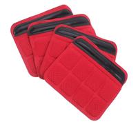 NAMOARLY 4pcs Red Sponge Helmet Chin Pads for Adults, Soft Protective Chin Guard Replacement for Cycling, Skating, Mountain Biking, Compatible with Sports Helmets and Hard Hats