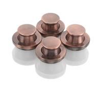 NAMOARLY 4pcs Round Concealed Handles Spring Loaded Zinc Alloy and Plastic Minimalist Cabinet Hardware for Effortless Access in Kitchens and Living Room