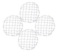 NAMOARLY 4pcs Round Well Cover Safety Net for Inspection, Sewer Filter Protective Netting with Polyester Elastic Wire 700# Suitable for Drain Covers and Water Wells