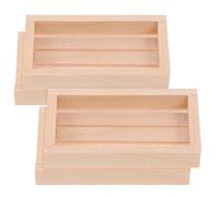 NAMOARLY 4pcs Scale Hollow Out Design Tiny Crates for Dollhouse Accessories Fruit Shelf Decorative Organizers for Small Item Storage