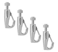 NAMOARLY 4pcs Stainless Steel Picture Hooks for Hanging Frames and Posters, Secure Wire Rope Hanger with Compact Design, Elegant Silver Metal Hooks for Display Walls and Interior Decoration