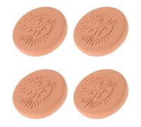 NAMOARLY 4pcs Terracotta Bread Warmer Stones Round Shape Simple Heating Method Food Warming Tool for Thanksgiving and Meal Use