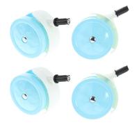 NAMOARLY 4pcs Walker Wheels Replacement, Silent Swivel Stem Casters 3.73x2.59' for Stroller, Pram, and Trolley, Sturdy No-Noise Drive Walker Wheel Accessories