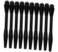 NAMOARLY 50pcs Black Nylon Darts Shafts Accessories with 6mm Large Thread, Durability and Rounding The Tip, Outdoor Stems for Steel Tip Darts