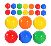 NAMOARLY 50pcs Colorful Openable Lottery Balls Small Raffle Balls for Game Draw Party Events and Celebrations Reusable Plastic Game Orange Yellow Blue Green Red