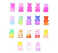 NAMOARLY 50pcs Gelatin Charm Resin Accessories for DIY Craft Projects, Creative Bear Phone Ornament with Fine Workmanship and Decorative Modeling, for Gift and Stylish Phone Random Color